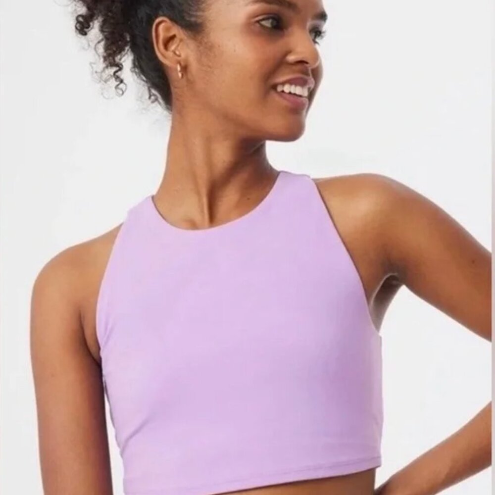 Outdoor Voices Superform Crop Top In Lavender Women's Size Large NWT